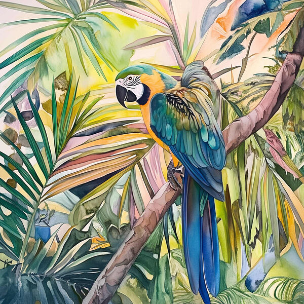 Oiseau coloré sur une branche d'arbre Oiseau coloré sur une branche d'arbre