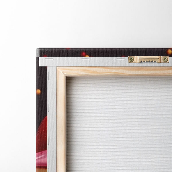 Stack of pancakes with pink frosting and strawberries Stack of pancakes with pink frosting and strawberries