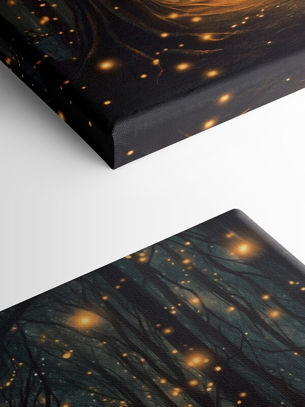 Chemin à travers une forêt avec de nombreux arbres avec des lumières Chemin à travers une forêt avec de nombreux arbres avec des lumières