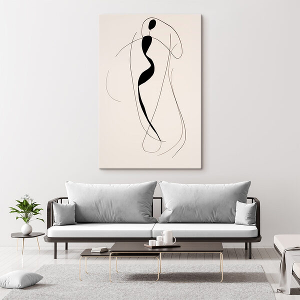 Dessin en noir et blanc d'une femme Dessin en noir et blanc d'une femme