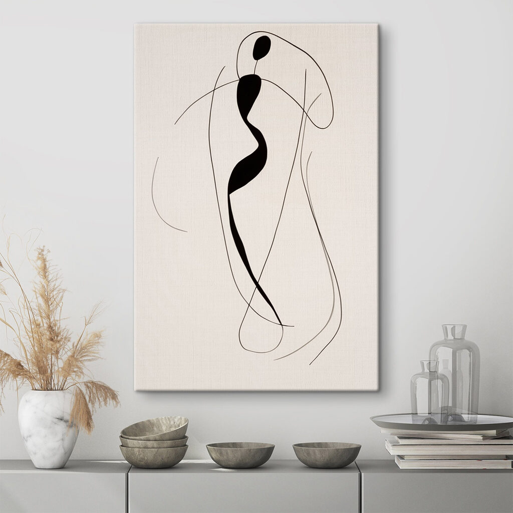 Black and white drawing of a woman Black and white drawing of a woman