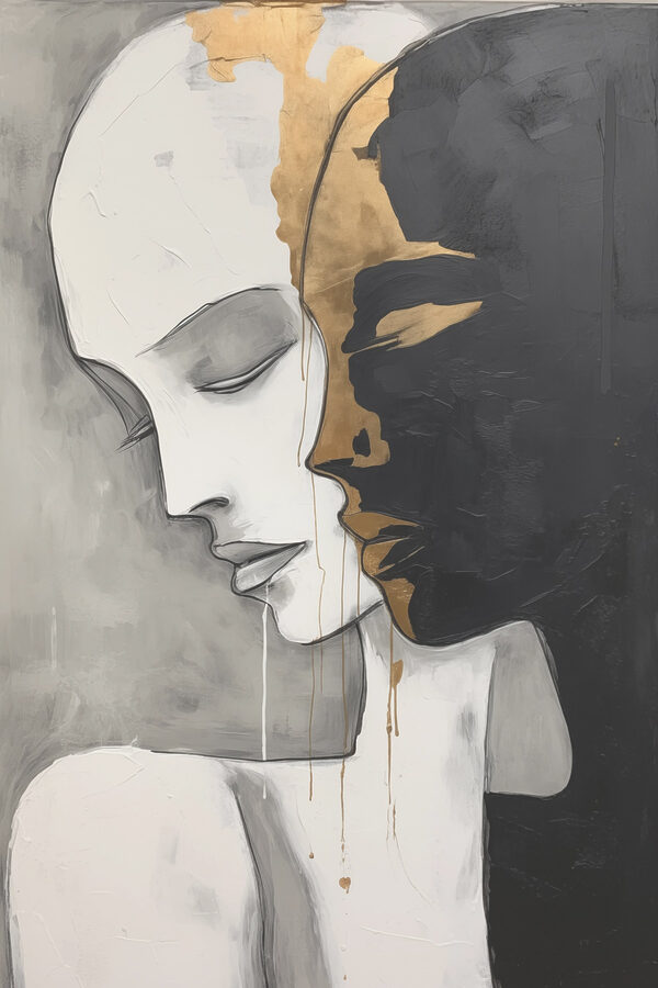 Peinture d'un homme et d'une femme Peinture d'un homme et d'une femme