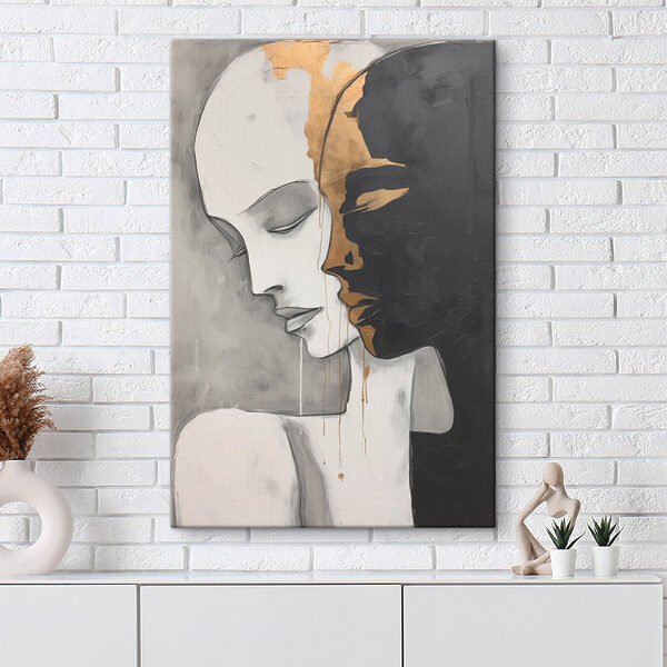 Peinture d'un homme et d'une femme Peinture d'un homme et d'une femme