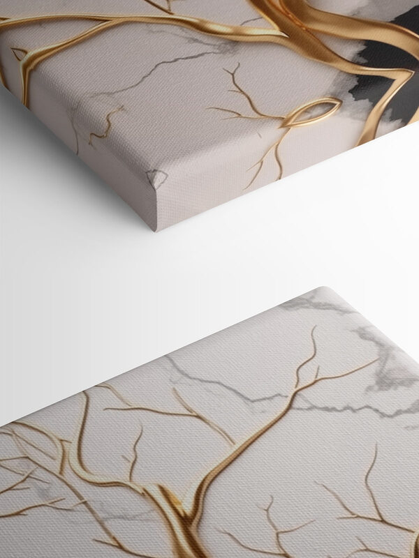 Canvas prints Elegant tree branches on marble backdrop Canvas prints Elegant tree branches on marble backdrop