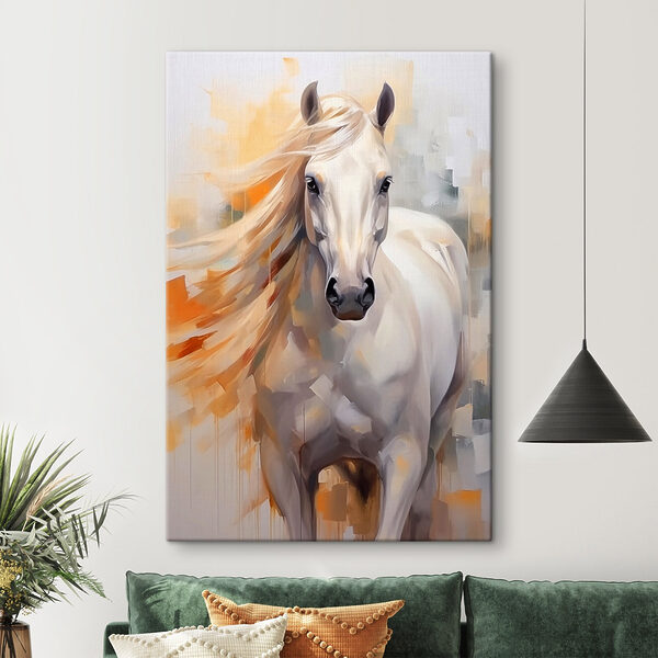 Peinture d'un cheval blanc Peinture d'un cheval blanc