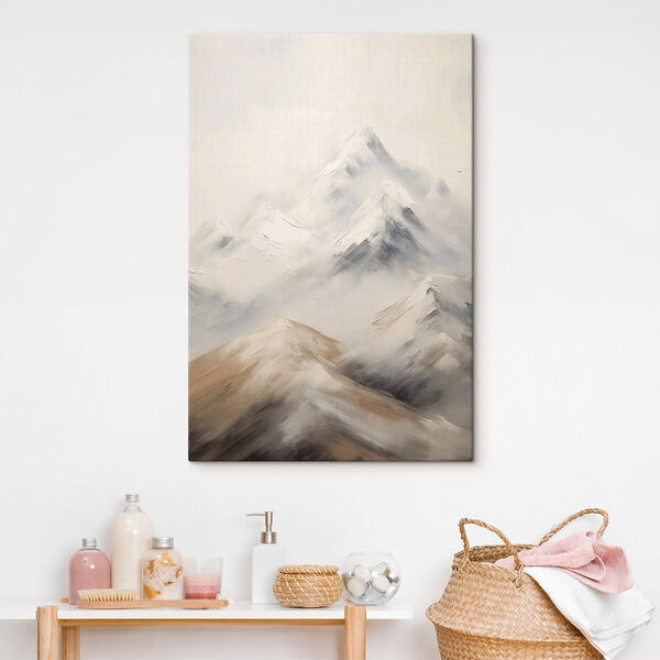 Peinture de montagnes enneigées Peinture de montagnes enneigées