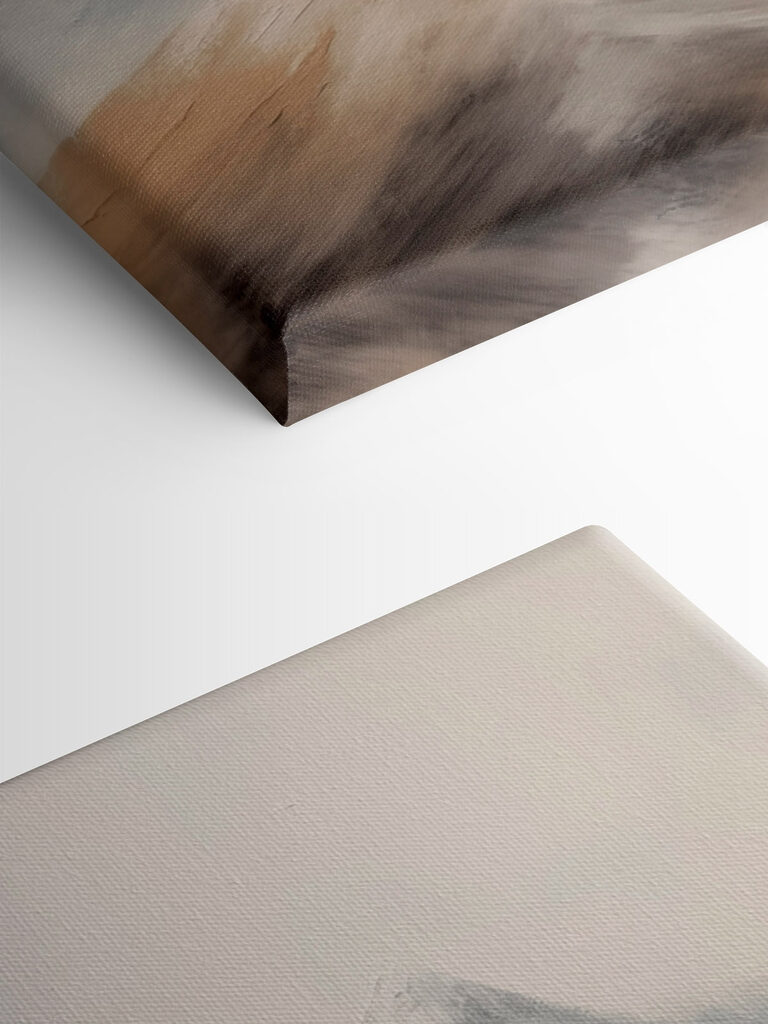 Painting of mountains with snow Painting of mountains with snow