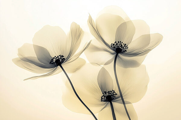 Groupe de fleurs avec points noirs Groupe de fleurs avec points noirs