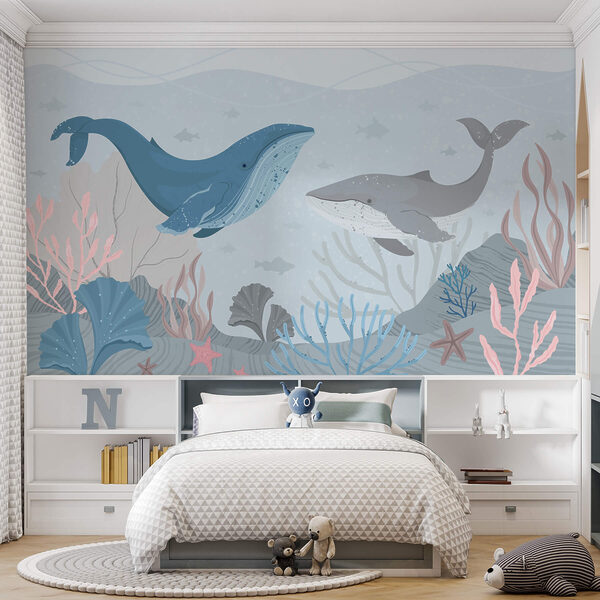 Baleine et baleine sous l'eau Baleine et baleine sous l'eau