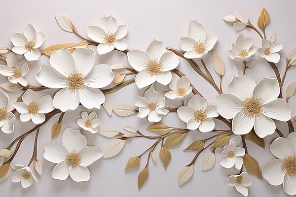 Fleurs élégantes sur une toile de fond douce Fleurs élégantes sur une toile de fond douce
