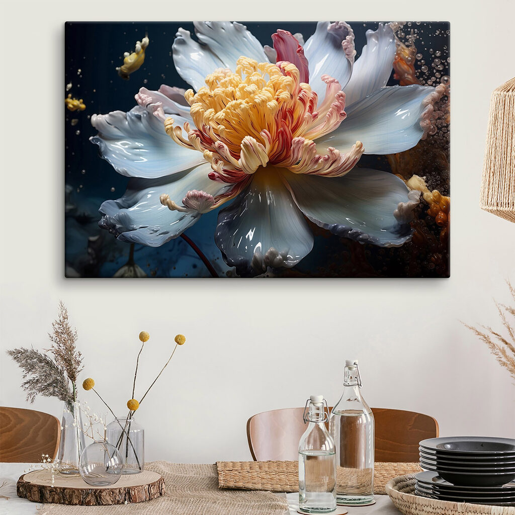 Delicate flower in vibrant colors