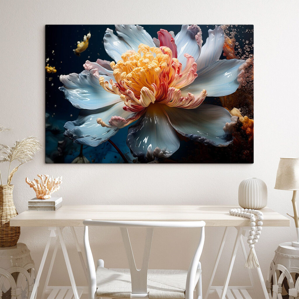 Delicate flower in vibrant colors