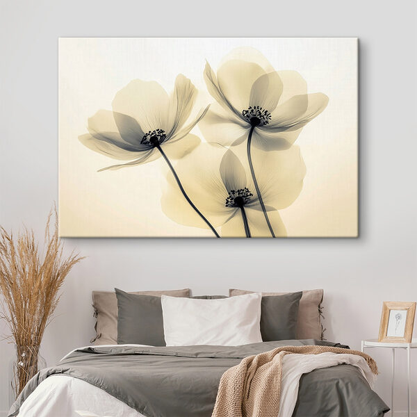 Groupe de fleurs avec points noirs Groupe de fleurs avec points noirs