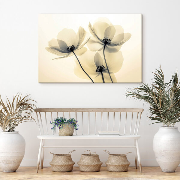 Groupe de fleurs avec points noirs Groupe de fleurs avec points noirs