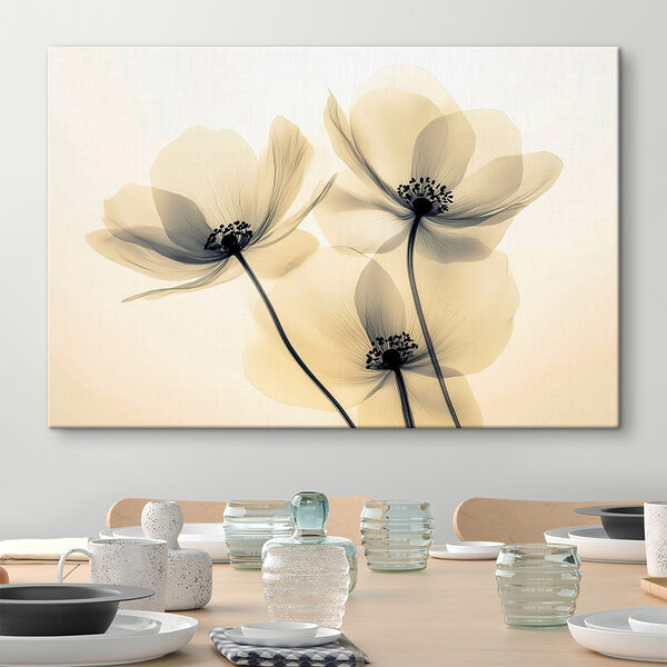 Groupe de fleurs avec points noirs Groupe de fleurs avec points noirs