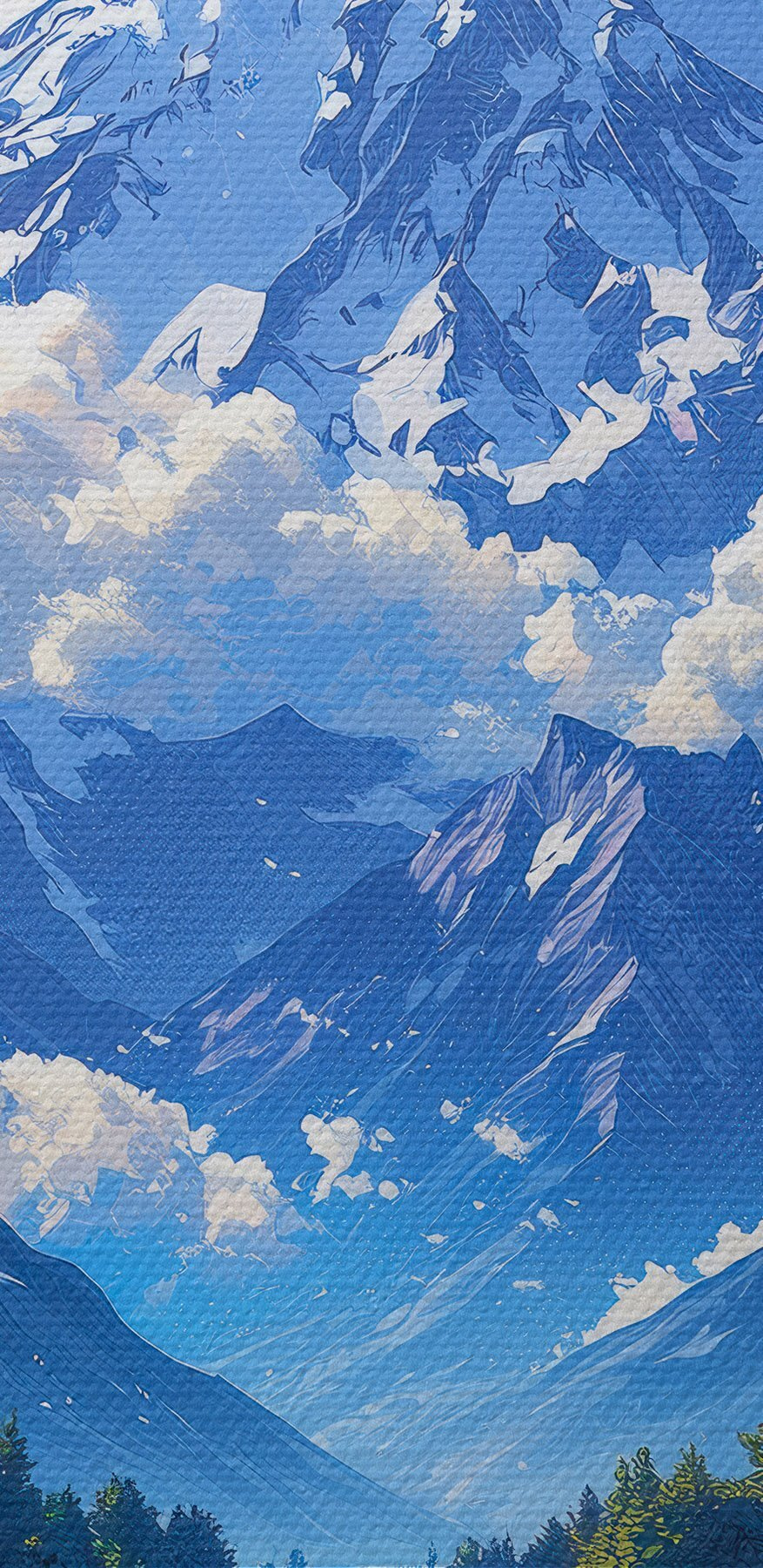 Route menant à une montagne