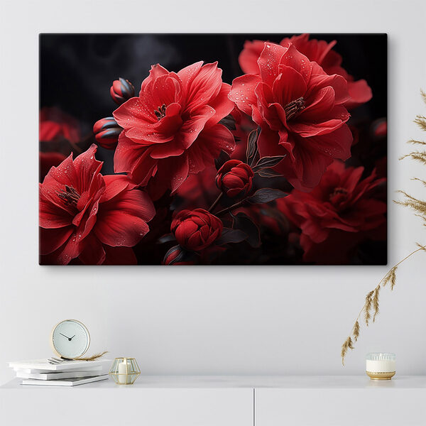 Groupe de fleurs rouges Groupe de fleurs rouges