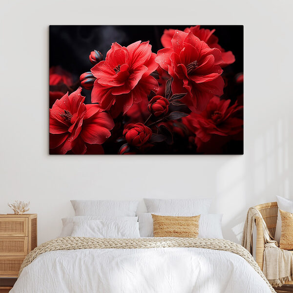 Groupe de fleurs rouges Groupe de fleurs rouges