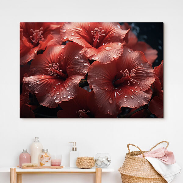 Groupe de fleurs rouges Groupe de fleurs rouges