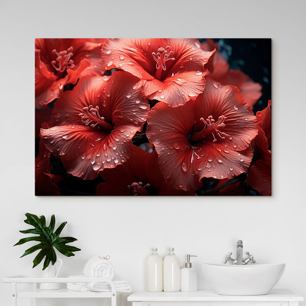 Groupe de fleurs rouges Groupe de fleurs rouges
