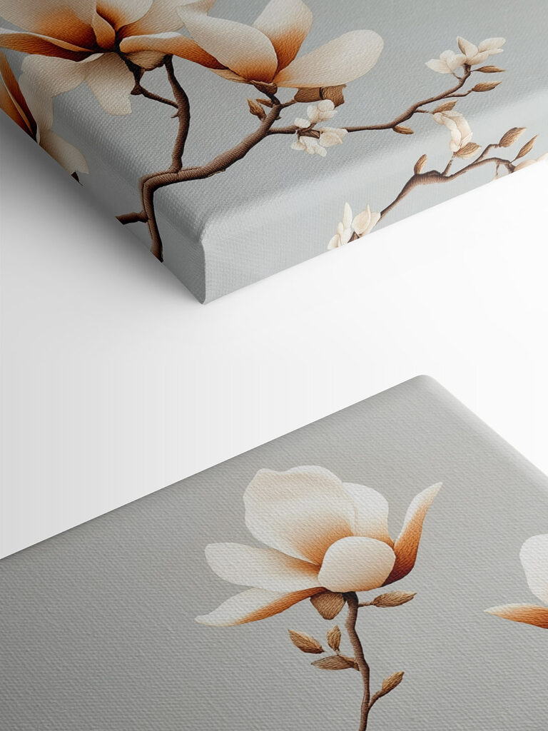 Bird on a branch with flowers Bird on a branch with flowers