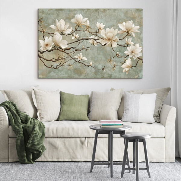 Fleurs blanches sur une branche Fleurs blanches sur une branche