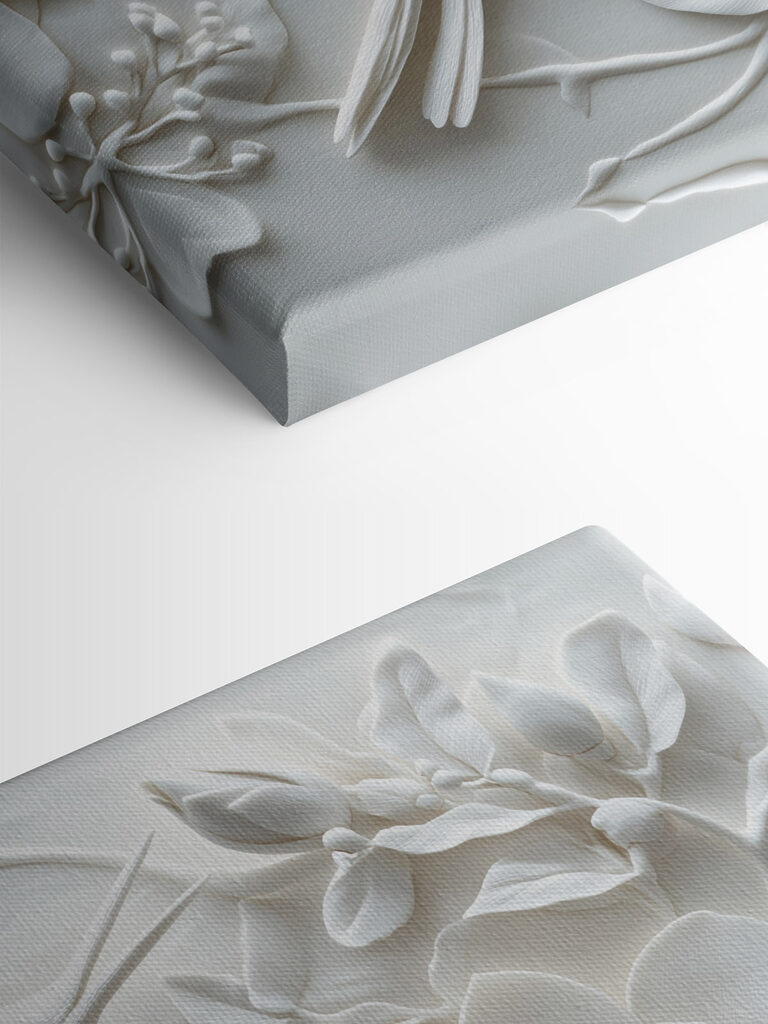 White bird and flower