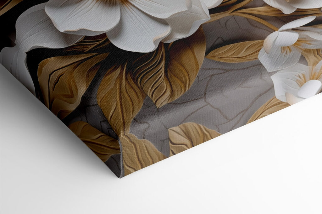 Group of white flowers and leaves