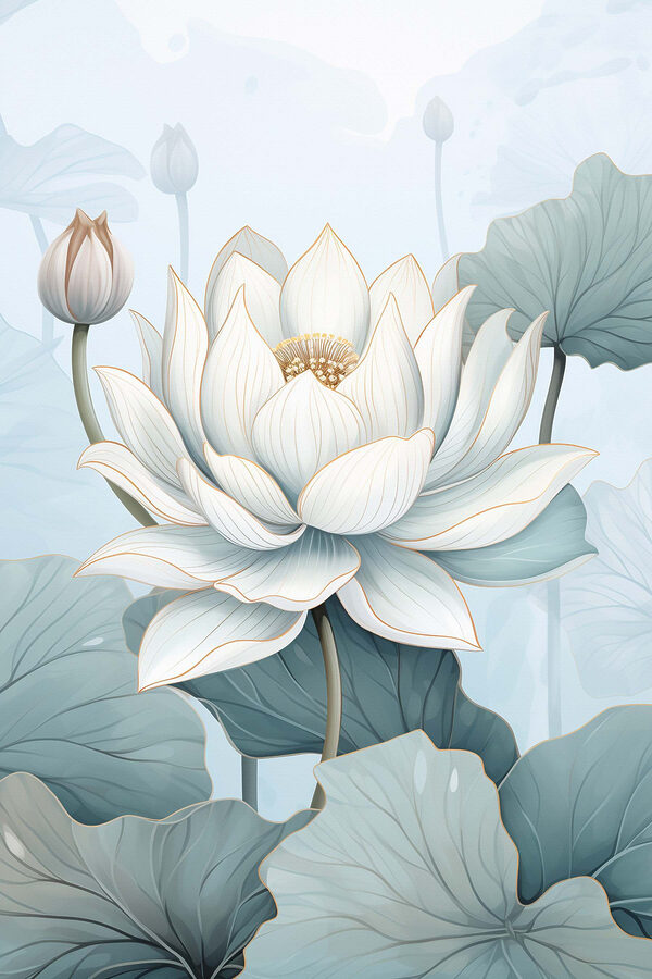 Fleur blanche avec des feuilles vertes Fleur blanche avec des feuilles vertes