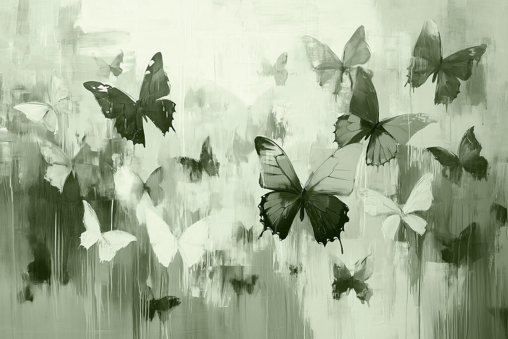 Groupe de papillons en vol Groupe de papillons en vol