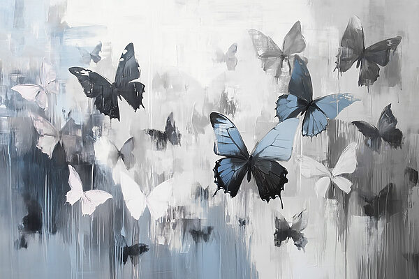 Peinture de papillons en vol Peinture de papillons en vol
