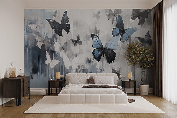 Peinture de papillons en vol Peinture de papillons en vol
