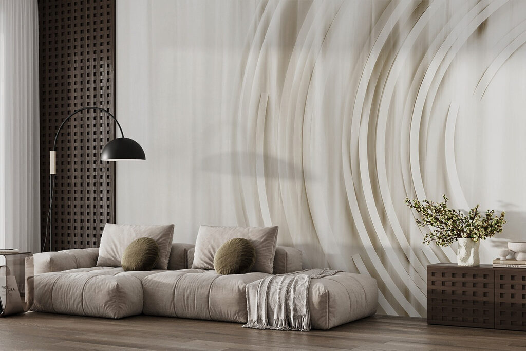 White and grey background with circles White and grey background with circles