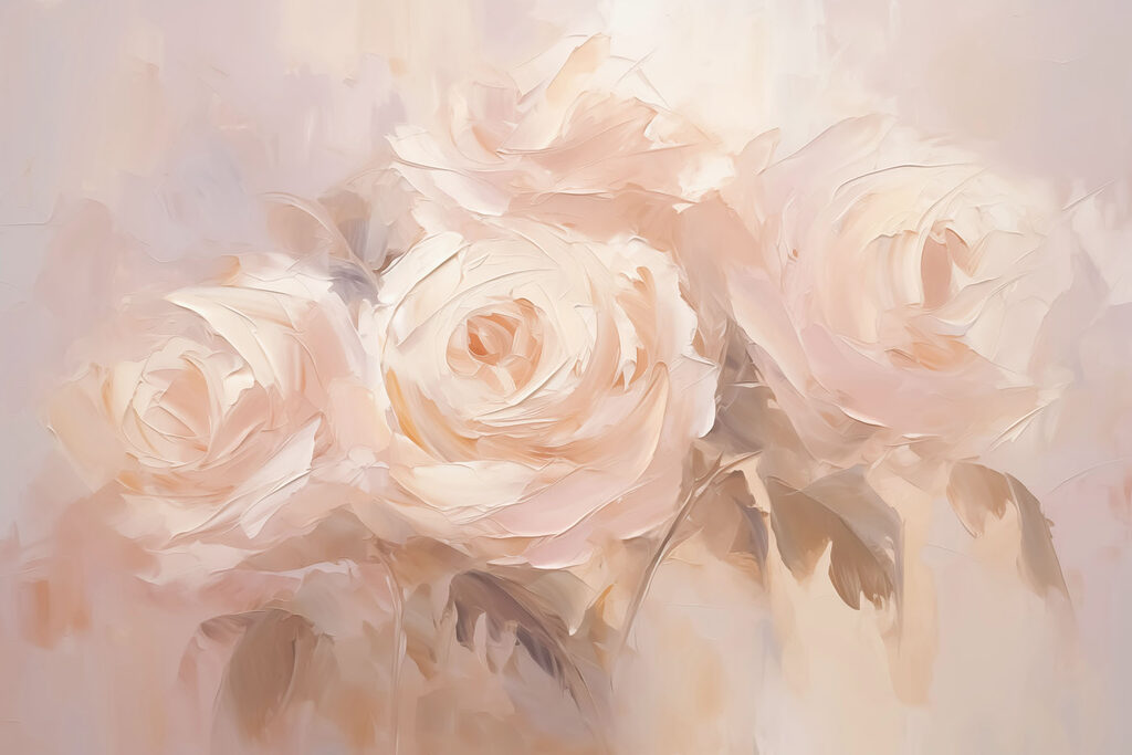 Peinture de fleurs sur une surface blanche Peinture de fleurs sur une surface blanche
