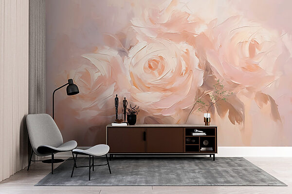 Peinture de fleurs sur une surface blanche Peinture de fleurs sur une surface blanche
