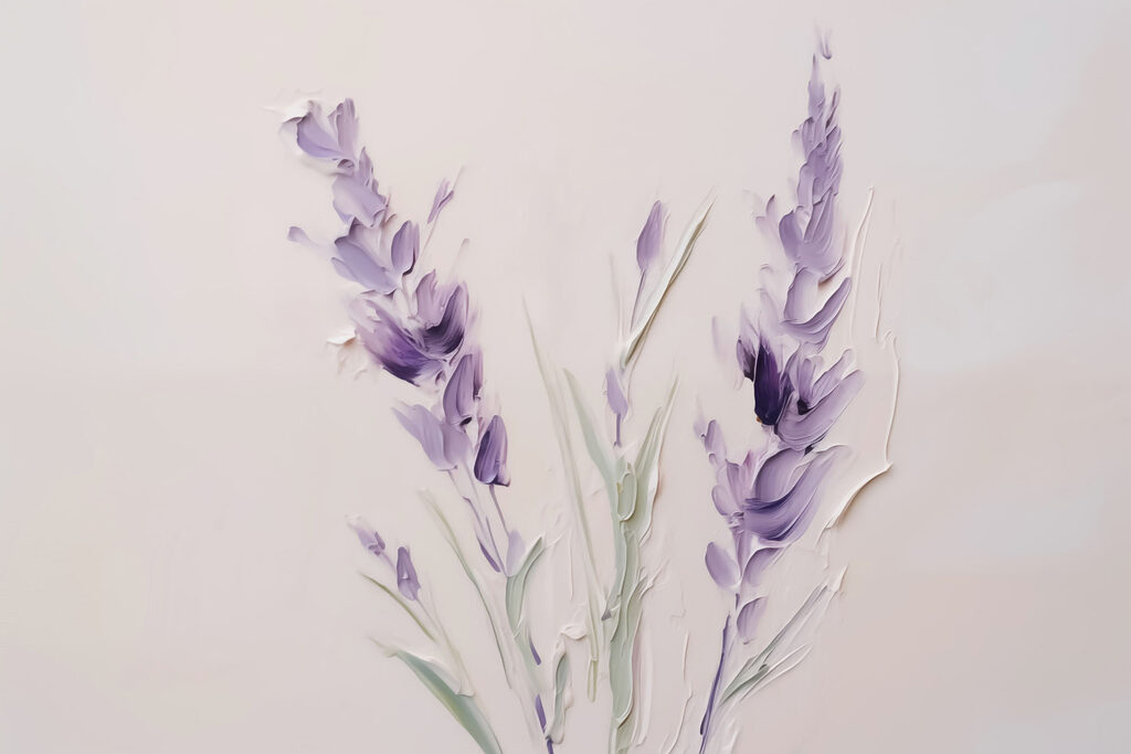 Peinture de fleurs violettes Peinture de fleurs violettes