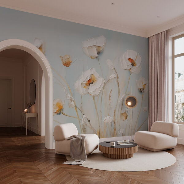 Peinture de fleurs sur un mur Peinture de fleurs sur un mur