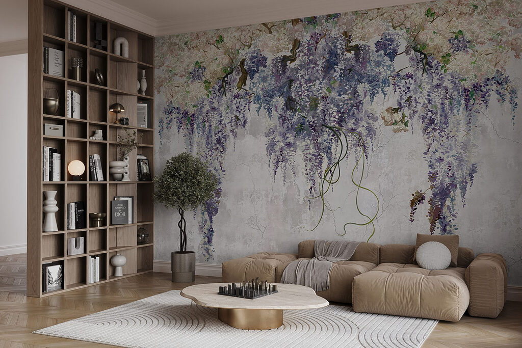 Painting of a wisteria Painting of a wisteria