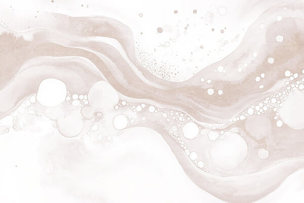 Liquide blanc et brun avec des cercles et des points blancs Liquide blanc et brun avec des cercles et des points blancs