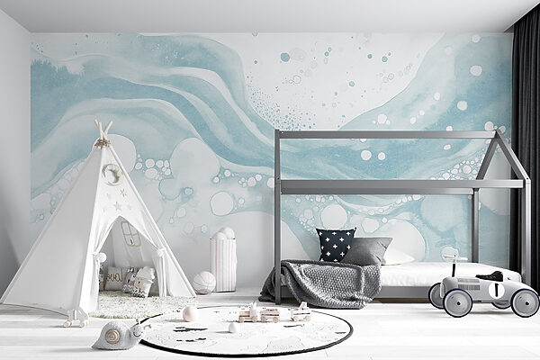 Peinture aquarelle blanche et bleue Peinture aquarelle blanche et bleue