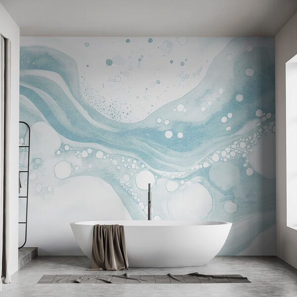 Peinture aquarelle blanche et bleue Peinture aquarelle blanche et bleue
