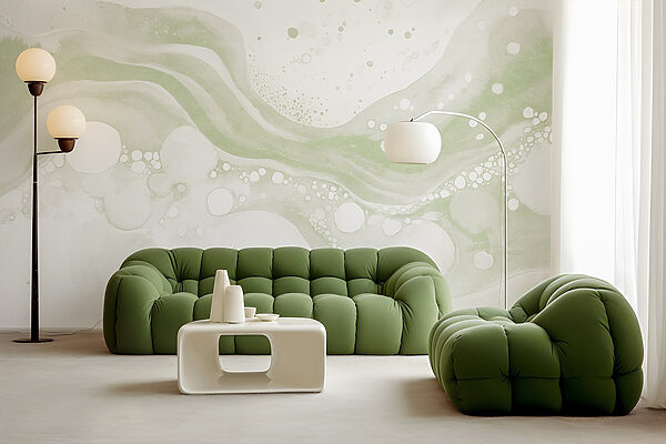 Peinture blanche et verte Peinture blanche et verte