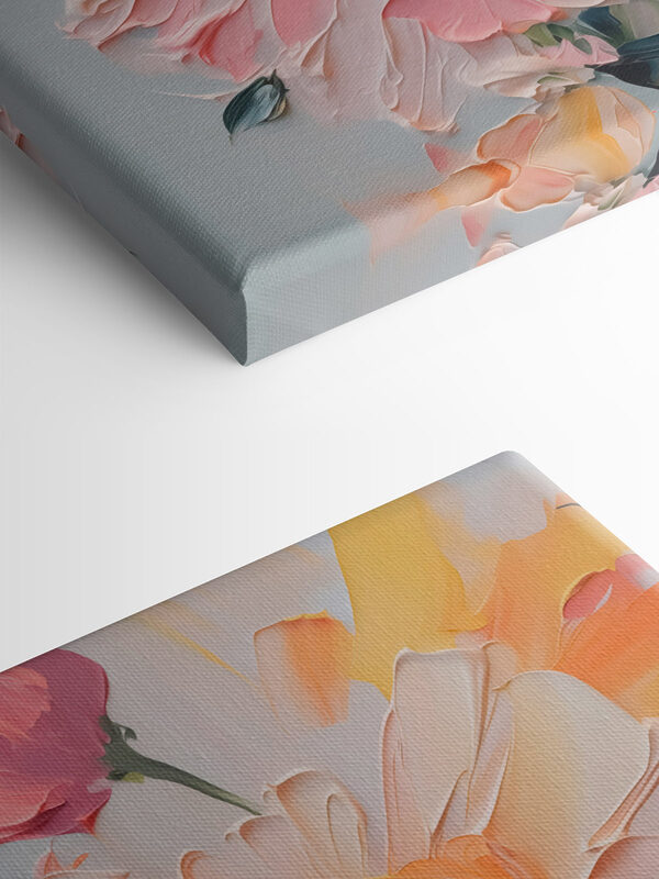 Peinture de fleurs sur une surface blanche Peinture de fleurs sur une surface blanche