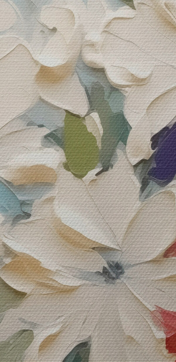 Peinture de fleurs sur une surface bleue Peinture de fleurs sur une surface bleue