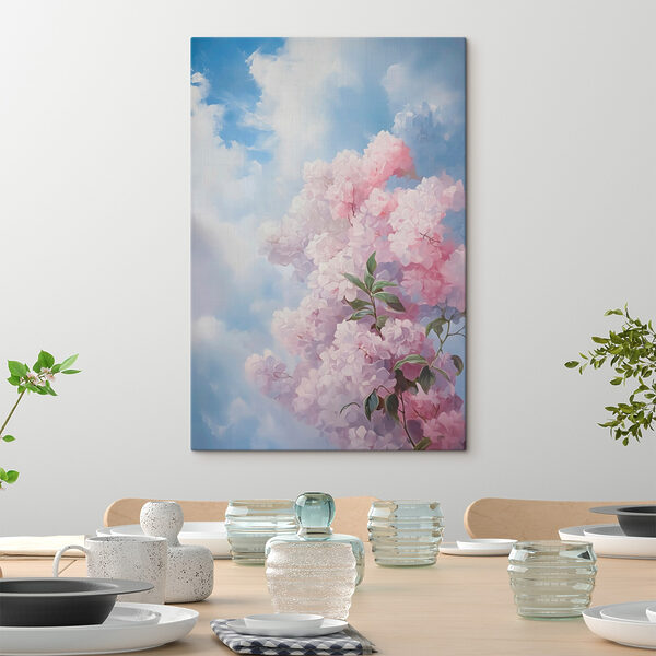 Peinture d'un arbre avec des fleurs roses Peinture d'un arbre avec des fleurs roses