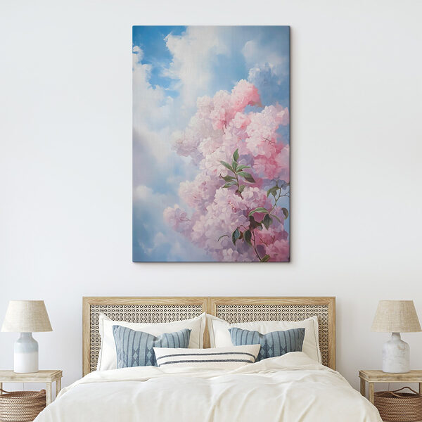 Peinture d'un arbre avec des fleurs roses Peinture d'un arbre avec des fleurs roses