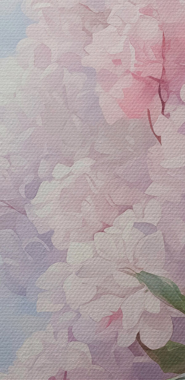 Peinture d'un arbre avec des fleurs roses Peinture d'un arbre avec des fleurs roses