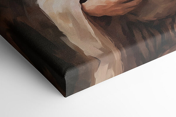 Peinture d'un homme tenant un agneau Peinture d'un homme tenant un agneau