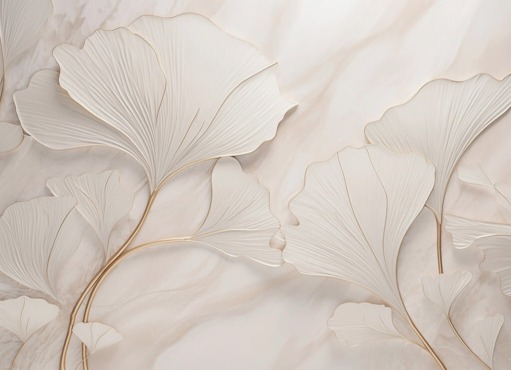 Feuilles délicates sur un fond doux Feuilles délicates sur un fond doux