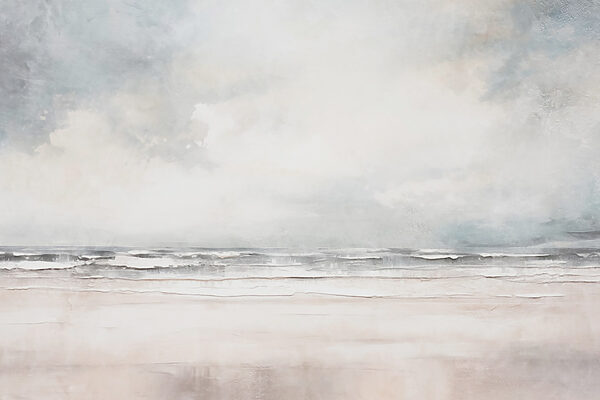 Plage avec vagues et nuages Plage avec vagues et nuages